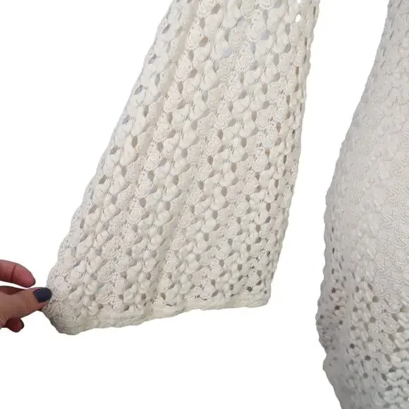 Free People Cream Crochet Mini Dress - Picture 6 of 8